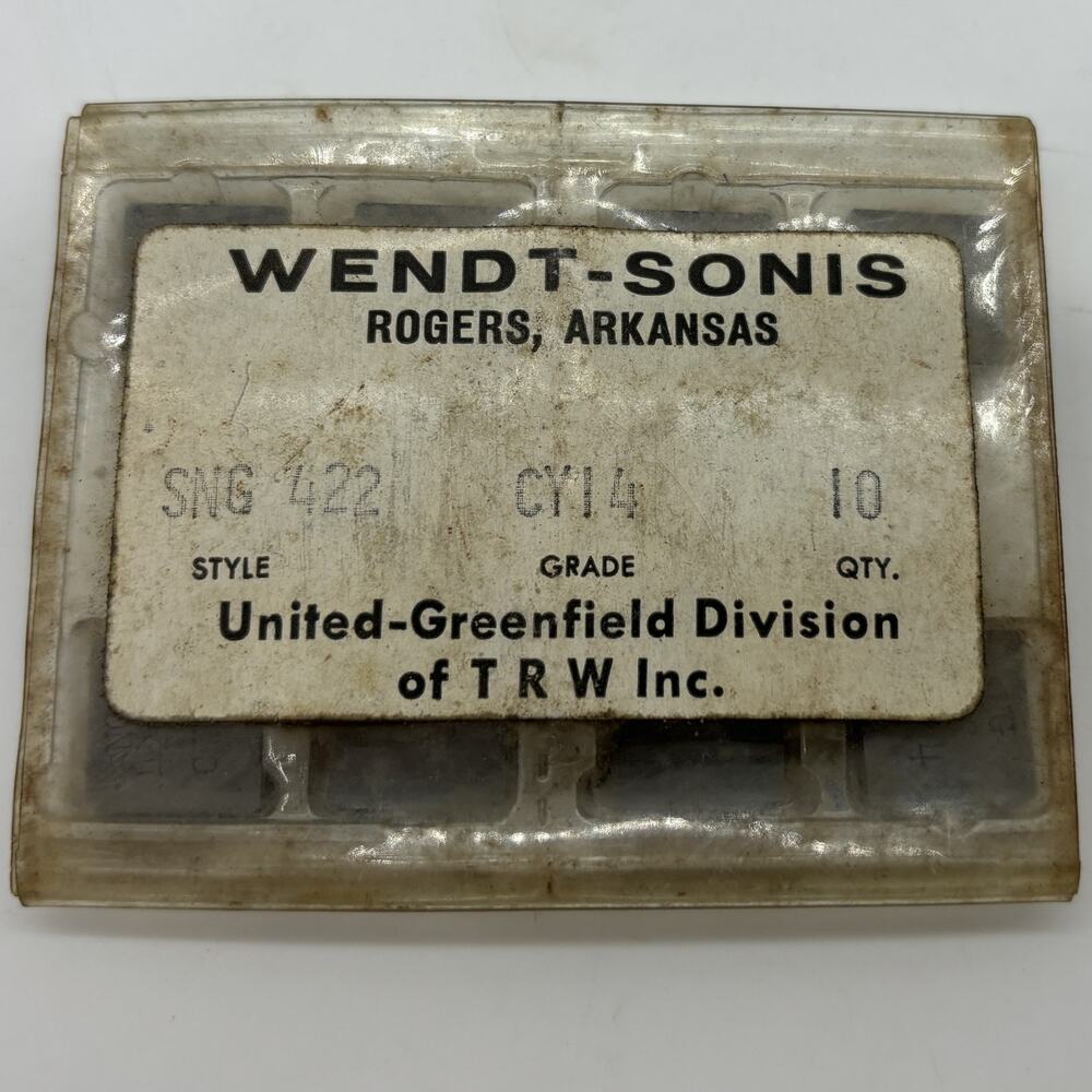 (38) Wendt-Sonis Machining Carbide Cuttting Inserts SNG-422 Grade CY-14 Tooling